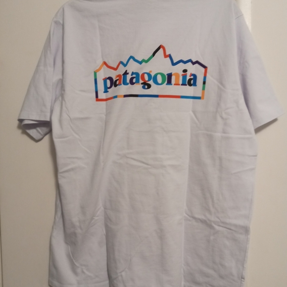 Men's Patagonia White Short Sleeve Tee - Picture 7 of 7